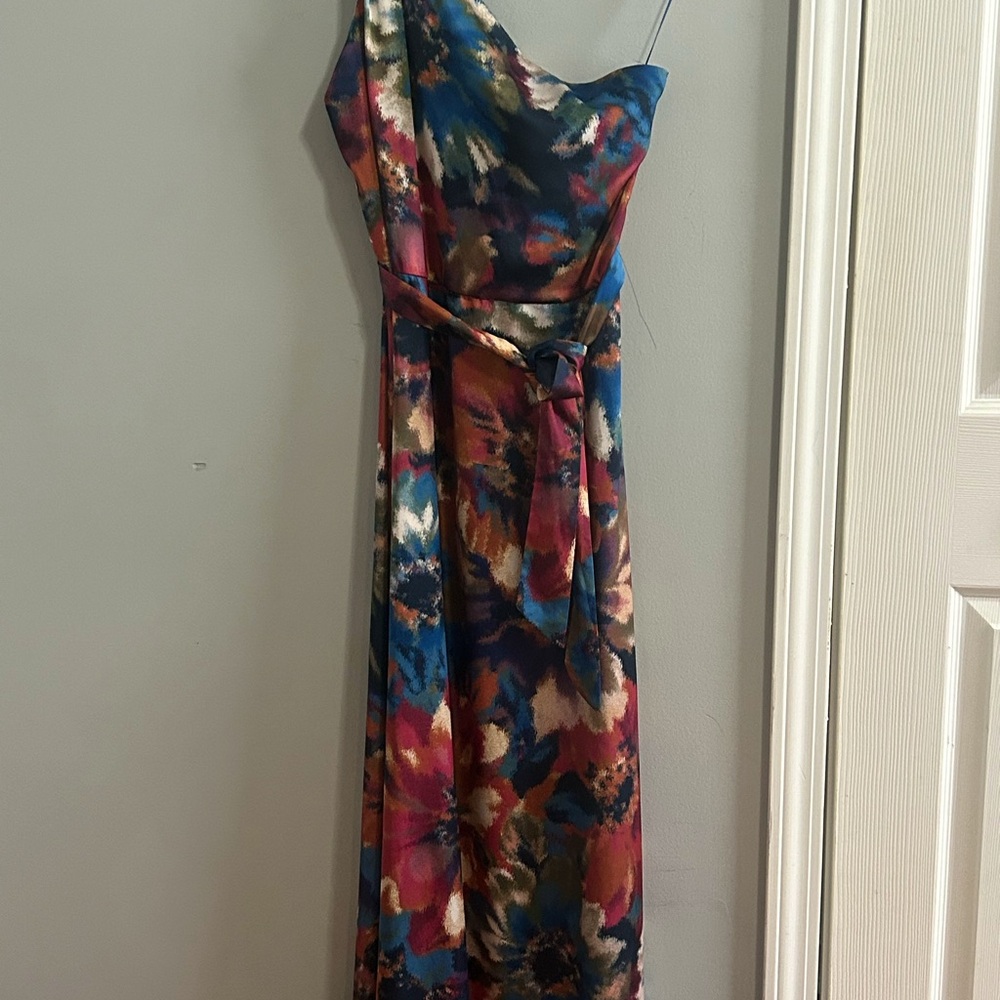 Nicole Miller watercolor flora  print dress. Size 12
